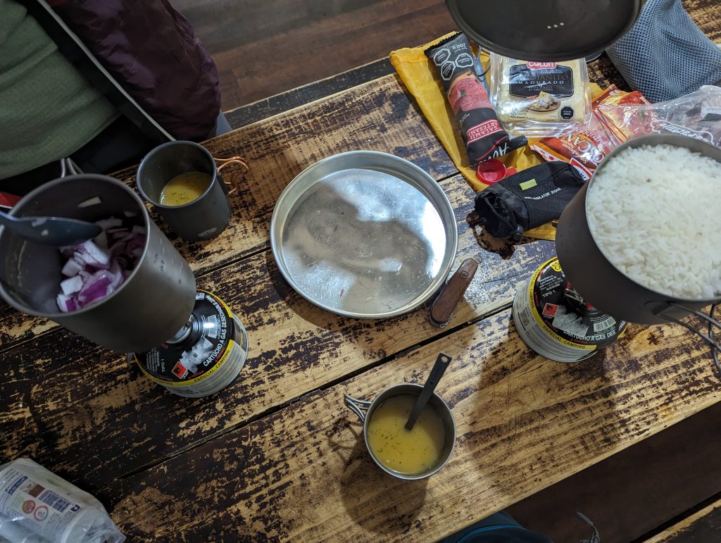 Kochen auf dem Gaskocher